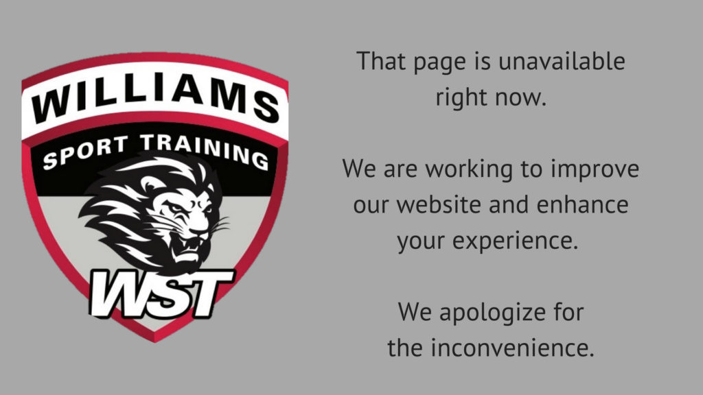 Williams Sport Training custum 404 message